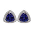 8.98ct Tanzanite Stud earrings with 0.66ct diamonds set in 14K white gold