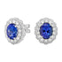 4.07ct Tanzanite Stud Earrings With 1.15tct Diamonds Set In 14kt White Gold