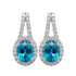 5.11ct Blue Zircon Earring With 0.55tct Diamonds Set In 14kt White Gold
