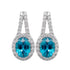 5.11ct Blue Zircon Earring With 0.55tct Diamonds Set In 14kt White Gold