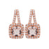 1.71tct Morganite earrings with 0.44tct diamonds set in 14K rose gold