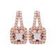 1.71tct Morganite earrings with 0.44tct diamonds set in 14K rose gold