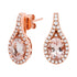 2.14ct Morganite Earrings With 0.39tct Diamonds Set In 14kt Rose Gold
