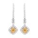 0.24ct Yellow Diamonds with 0.86ct Diamonds set in 18KW & 22KY