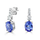 1.98ct Tanzanite Earring with 0.24tct Diamonds set in 14K White Gold