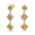 0.98tct Orange Diamond Earring with 0.97tct Diamonds set in 14K Yellow Gold