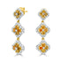 0.98tct Orange Diamond Earring with 0.97tct Diamonds set in 14K Yellow Gold