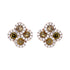 0.80ct Yellow Diamonds Stud Earring with 0.29ct diamonds set in 14K yellow gold