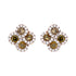 0.80ct Yellow Diamonds Stud Earring with 0.29ct diamonds set in 14K yellow gold