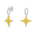 0.21tct Yellow Diamond Earring with 0.26tct Diamonds set in 18K Two Tone Gold