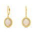 3.93tct Opal Earring with 0.26tct Diamonds set in 14K Yellow Gold