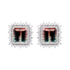 11.15tct Tourmaline Stud earrings with 1.50tct diamonds set in 14K white gold