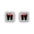 11.15tct Tourmaline Stud earrings with 1.50tct diamonds set in 14K white gold
