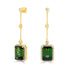 13.63tct Tourmaline Earring with 0.92tct Diamonds set in 14K Yellow Gold