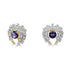 0.76tct Iolite Earring with 0.74tct Diamonds set in 14K Yellow Gold