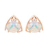 2.24ct Opal Stud earrings with 0.04ct diamonds set in 14K yellow gold