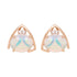2.24ct Opal Stud earrings with 0.04ct diamonds set in 14K yellow gold