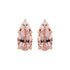 1.73tct Morganite Stud earrings with 0.09tct diamonds set in 14K rose gold