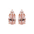 1.73tct Morganite Stud earrings with 0.09tct diamonds set in 14K rose gold