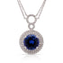 4.01ct Tanzanite pendant with 1.07tct diamonds set in 14K white gold