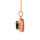 1.21ct Emerald pendant with 0.27ct diamonds set in 14K yellow gold