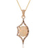 2.20ct Opal pendant with 0.065tct diamonds set in 14K yellow gold