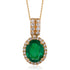 1.94ct Emerald pendant with 0.34ct diamonds set in 14K yellow gold