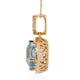2.78ct Aquamarine pendant with 0.21tct diamonds set in 14K yellow gold