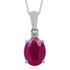 1.93ct Ruby pendant with 0.03tct diamonds set in 14K white gold