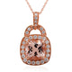 2.18ct Morganite Pendant With 0.39tct Diamonds Set In 14kt Rose Gold