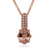 2.37ct Morganite pendant with 0.08tct diamonds set in 14K rose gold