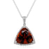 11.13ct Mandarin Garnet pendant with 0.49tct dimonds set in 14K white gold