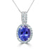 2.73Ct Tanzanite Pendant With 0.27Tct Diamonds Set In 14K White Gold
