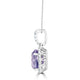 3.73ct Sapphire Pendant With 0.29tct Diamonds Set In 14K White Gold