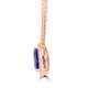 1.98Ct Tanzanite Necklace With 0.17Tct Diamonds Set In 14K Rose Gold