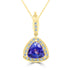 2.68Ct Tanzanite Pendant With 0.31Tct Diamonds Set In 14K Yellow Gold