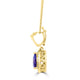2.68Ct Tanzanite Pendant With 0.31Tct Diamonds Set In 14K Yellow Gold