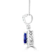 2.37Ct Tanzanite Pendant With 0.44Tct Diamonds Set In 14K White Gold