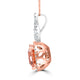 6.42Ct Morganite Pendant With 0.53Tct Diamonds Set In 14K Two Tone Gold