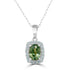 1.57Ct Demantoid Garnet Pendant With 0.25Tct Diamonds Set In 14K White Gold