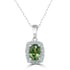 1.57Ct Demantoid Garnet Pendant With 0.25Tct Diamonds Set In 14K White Gold