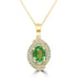 2.24Ct Tsavorite Pendant With 0.43Tct Diamonds Set In 14K Yellow Gold