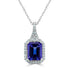 2.30Ct Tanzanite Pendant With 0.21Tct Diamonds Set In 14K White Gold