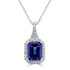 2.30Ct Tanzanite Pendant With 0.21Tct Diamonds Set In 14K White Gold