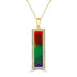 4.87ct Amolite Pendant with 0.25ct Diamonds set in 14K Yellow Gold