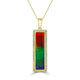4.87ct Amolite Pendant with 0.25ct Diamonds set in 14K Yellow Gold