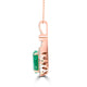 2.94Ct Emerald Pendant With 0.38Tct Diamonds Set In 14K Rose Gold