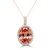 13.73Ct Pink Zircon Pendant With 0.39Tct Diamonds Set In 14K Rose Gold