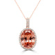 13.73Ct Pink Zircon Pendant With 0.39Tct Diamonds Set In 14K Rose Gold