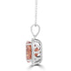 9.18Ct Pink Zircon Pendant With 0.29Tct Diamonds Set In 14K White Gold